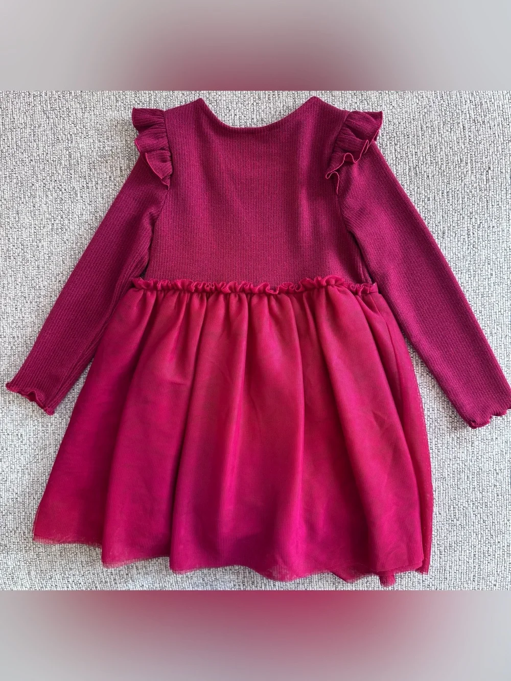 Toddler Girl Fit & Flare Rib-Knit Ruffled Tutu Dress